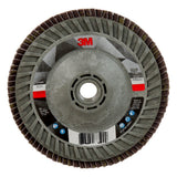3M Flap Disc 769F Type 29 Quick Change, 60+, Purple, 5 in x 5/8 in-11 Threaded Ceramic Precision-Shaped Grain Grinding and Finishing Disc for Carbon Steel and Stainless Steel (7100242991)  - (10Pack)