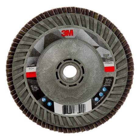 3M Flap Disc 769F Type 29 Quick Change, 60+, Purple, 5 in x 5/8 in-11 Threaded Ceramic Precision-Shaped Grain Grinding and Finishing Disc for Carbon Steel and Stainless Steel (7100242991)  - (10Pack)