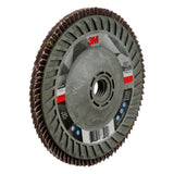 3M Flap Disc 769F Type 29 Quick Change, 60+, Purple, 5 in x 5/8 in-11 Threaded Ceramic Precision-Shaped Grain Grinding and Finishing Disc for Carbon Steel and Stainless Steel (7100242991)  - (10Pack) - 4