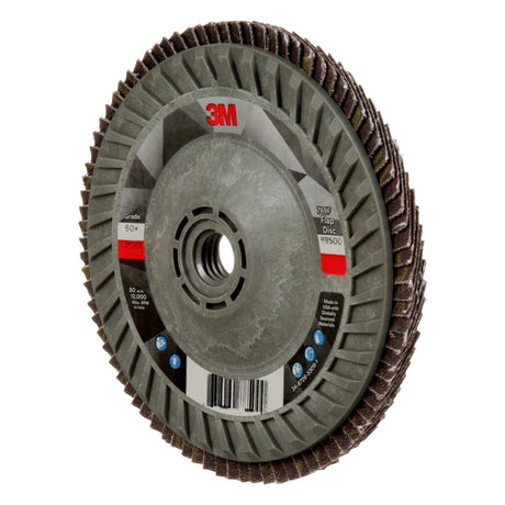 3M Flap Disc 769F Type 29 Quick Change, 60+, Purple, 5 in x 5/8 in-11 Threaded Ceramic Precision-Shaped Grain Grinding and Finishing Disc for Carbon Steel and Stainless Steel (7100242991)  - (10Pack) - 5
