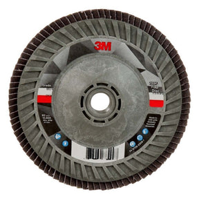 3M 769F Flap Disc , Type 29, 80+ Grit, 5 in x 5/8-11 Thread, Precision-Shaped Ceramic Grain for Grinding and Finishing on Carbon and Stainless Steel (7100242992)  - (10Pack)