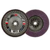 3M 769F Flap Disc , Type 29, 80+ Grit, 5 in x 5/8-11 Thread, Precision-Shaped Ceramic Grain for Grinding and Finishing on Carbon and Stainless Steel (7100242992)  - (10Pack) - 2