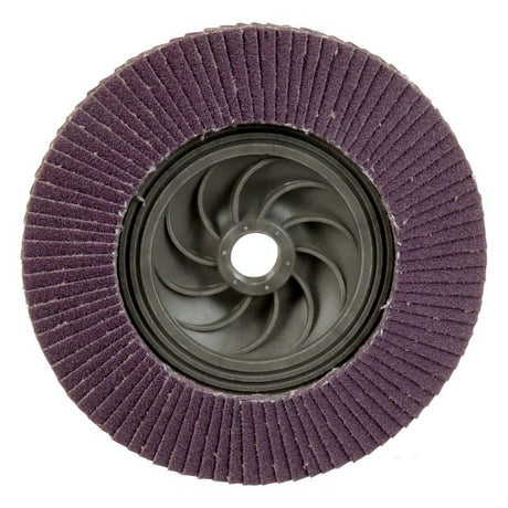 3M 769F Flap Disc , Type 29, 80+ Grit, 5 in x 5/8-11 Thread, Precision-Shaped Ceramic Grain for Grinding and Finishing on Carbon and Stainless Steel (7100242992) - 3