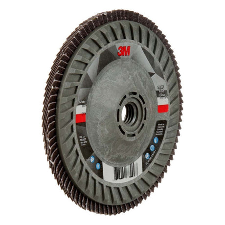 3M 769F Flap Disc , Type 29, 80+ Grit, 5 in x 5/8-11 Thread, Precision-Shaped Ceramic Grain for Grinding and Finishing on Carbon and Stainless Steel (7100242992) - 4