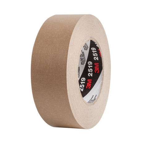 3M 2519 High Performance Flatback Tape, Tan, 36 mm x 55 m (7100243697) (24 Pack) - 2