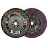 3M 769F Flap Disc, T29 Quick Change, Precision Shaped Ceramic 120 Plus Purple, 5 in x 5/8 in-11 (7100243778)  - (250Pack) - 2