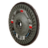 3M 769F Flap Disc, T27 Quick Change, Threaded 5 in x 5/8 in-11, Precision Shaped Ceramic, 120+, Purple (7100243781)  - (10 Pack) - 4