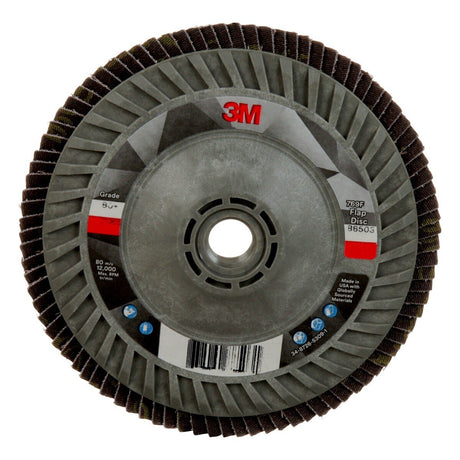 3M 769F Flap Disc, T27 Quick Change, 80+, Purple, 5 in x 5/8 in-11 (7100243782)  - (250Pack)
