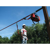 3M 1200105 Protecta PRO-Line Protecta 60' Horizontal Lifeline System with Carrying Bag, Red (7100243801) - 3