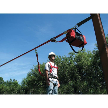 3M 1200105 Protecta PRO-Line Protecta 60' Horizontal Lifeline System with Carrying Bag, Red (7100243801) - 3