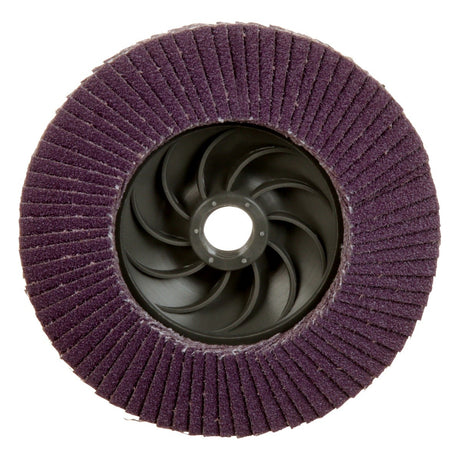 3M 769F Flap Disc, T29 Quick Change, 80+, 4-1/2 in x 5/8 in-11, Precision Shaped Ceramic, Purple (7100243873)  - (10Pack) - 6