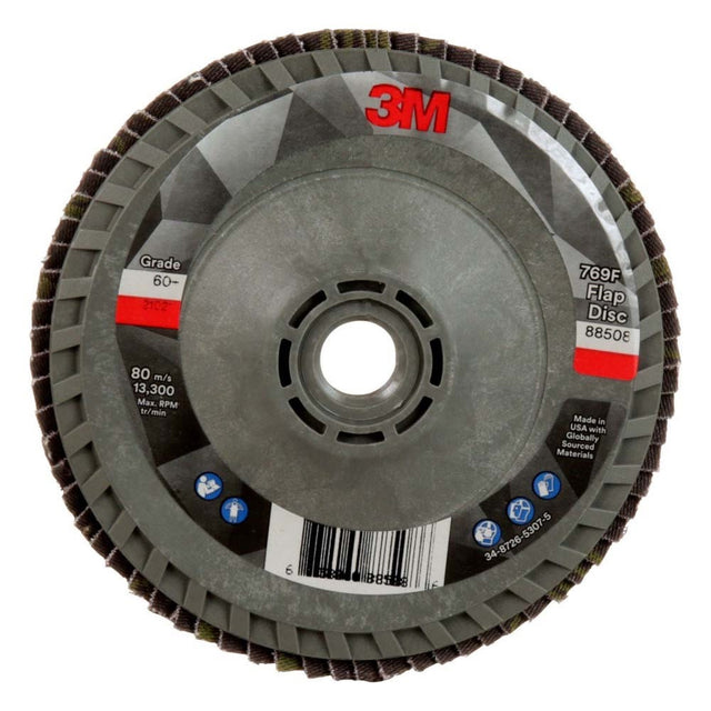 3M 769F Flap Disc , 60+, T29 Quick Change, 4-1/2 in x 5/8 in-11 (7100243874)
