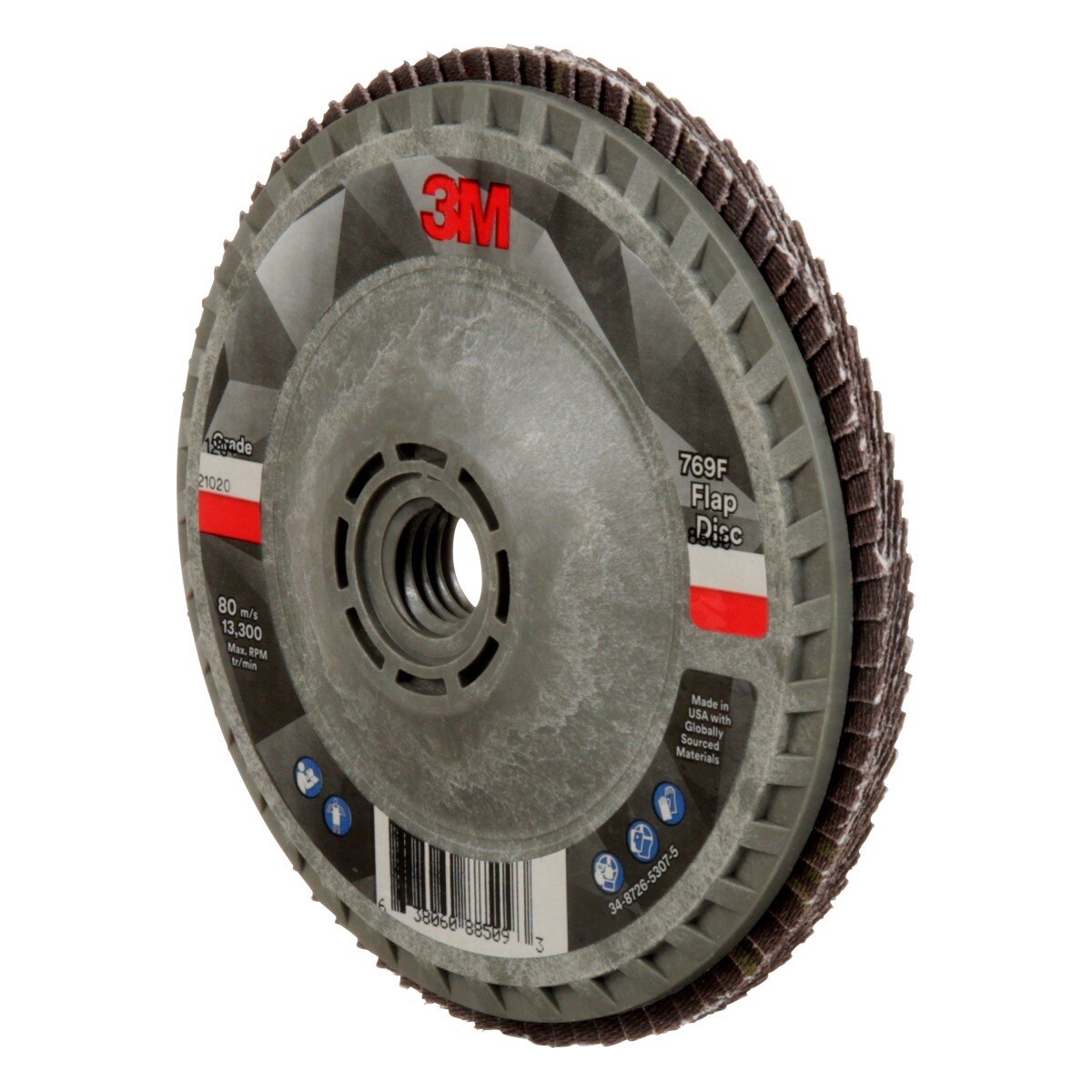 3M 769F Flap Disc, T27 Quick Change, 120 Plus, Purple, 4-1/2 in x 5/8 in-11 (7100243875)  - (10Pack) - 4
