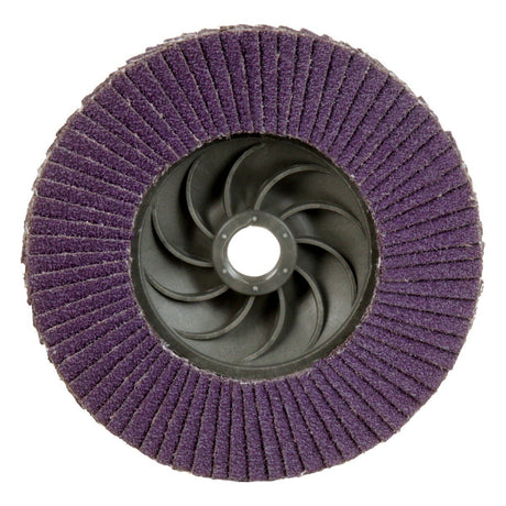3M 769F Flap Disc T27 Quick Change 60 Plus Precision Shaped Ceramic Purple 4-1/2 in x 5/8 in-11 (7100243877)  - (10 Pack) - 3