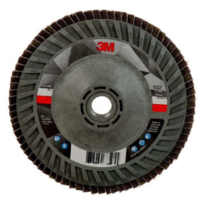 3M 769F Flap Disc Type 27 Quick Change 40+ Ceramic Precision-Shaped Grain for Grinding and Finishing on Carbon and Stainless Steel (5 in x 5/8-11) (7100243883)  - (10Pack)