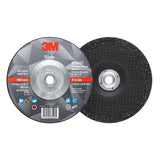 3M 87447 Silver Depressed Center Grinding Wheel, 36+, T27 Quick Change, 6 in x 1/4 in x 5/8 in-11 (7100244821) (20 Pack) - 3