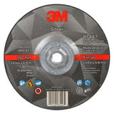 3M 87447 Silver Depressed Center Grinding Wheel, 36+, T27 Quick Change, 6 in x 1/4 in x 5/8 in-11 (7100244821) (20 Pack) - 5