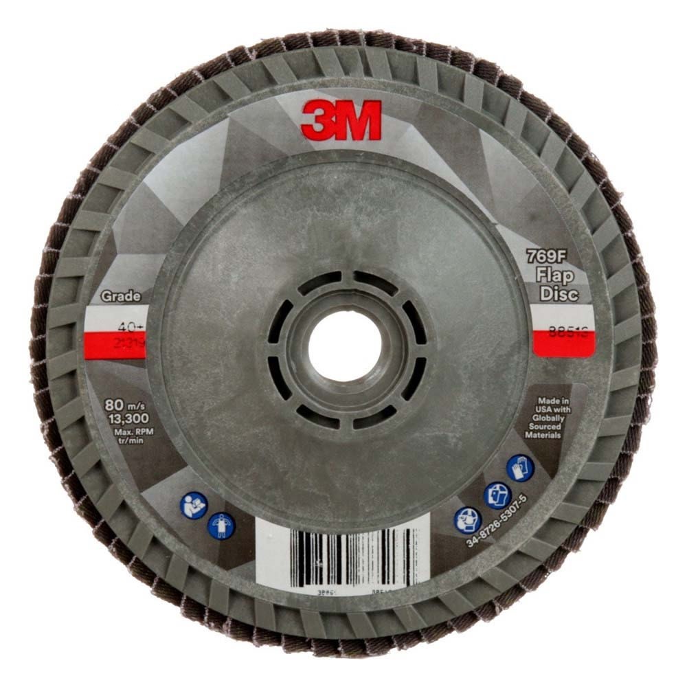 3M 769F Flap Disc , 40+, T29 Quick Change, 4-1/2 in x 5/8 in-11 (7100244822)