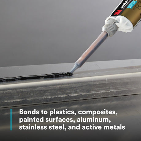 3M Scotch-Weld Low Odor Acrylic Adhesive, Non Sag Two Part Structural, Non Flammable, Black, 45 mL Duo Pak (DP8725NS) (7100244858)  - (12Pack) - 2