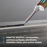 3M DP8705NS Scotch-Weld Low Odor Acrylic Adhesive, Black, 45 mL Duo-Pak (7100245036)  - (12Pack) - 2