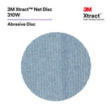 3M 310W Xtract Net Disc, 120+, Blue, 3 in x NH, Die 300V, Hook and Loop (7100247099) (500 Pack) - 2
