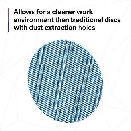 3M 310W Xtract Clean Sanding Net Disc, 150+ Grit, 3 in x NH, Die 300V, Hook and Loop, Blue (7100247100) (500 Pack) - 7