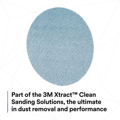 3M 310W Xtract Clean Sanding Net Disc, 320+, Blue, 5 in x NH, Die 500X, Hook and Loop (7100247522) (500 Pack) - 9