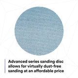 3M 310W Xtract Hookit Net Disc, 180+, Blue, 5 in x NH, Die 500X, for Metal Wood Composites (7100247523) (500 Pack) - 7