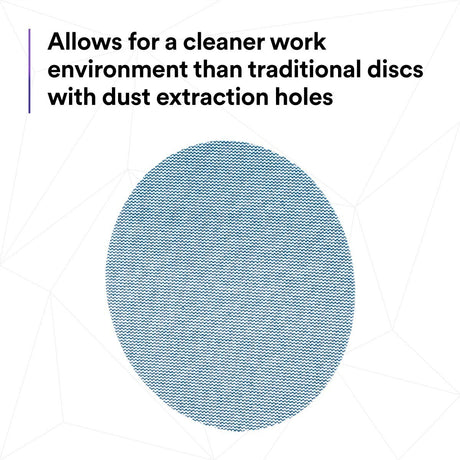 3M 310W Xtract Hookit Net Disc, 180+, Blue, 5 in x NH, Die 500X, for Metal Wood Composites (7100247523) (500 Pack) - 8