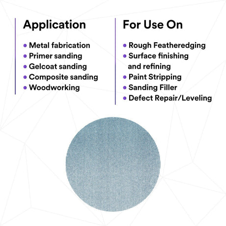 3M 310W Xtract Clean Sanding Net Disc, 180+, 6 in x NH, Die 600Z, Hook and Loop (7100247524) (500 Pack) - 4