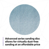 3M 310W 88407 Xtract Hookit Clean Sanding Net Disc 150+ Grit, 6 in x NH, Die 600Z, Blue Abrasive Disc for Metal, Wood, Composites (7100247529) (500 Pack) - 2