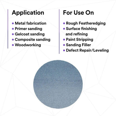 3M 310W Xtract Net Disc 120+ 8 in Die 800L Hook and Loop Sanding Discs Virtually Dust-Free for Metal, Wood, Composites, Stock Removal and Fine Finishing (7100252819) (50 Pack) - 8