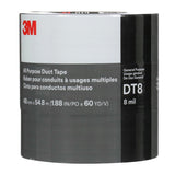 3M DT8 All Purpose Duct Tape, Silver, 1-7/8 in x 60 yd, 8 mil (7100253423) (24 Pack)
