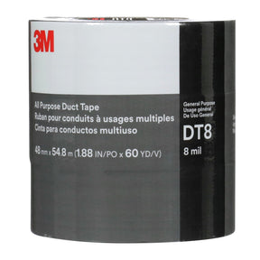 3M DT8 All Purpose Duct Tape, Silver, 1-7/8 in x 60 yd, 8 mil (7100253423) (24 Pack)
