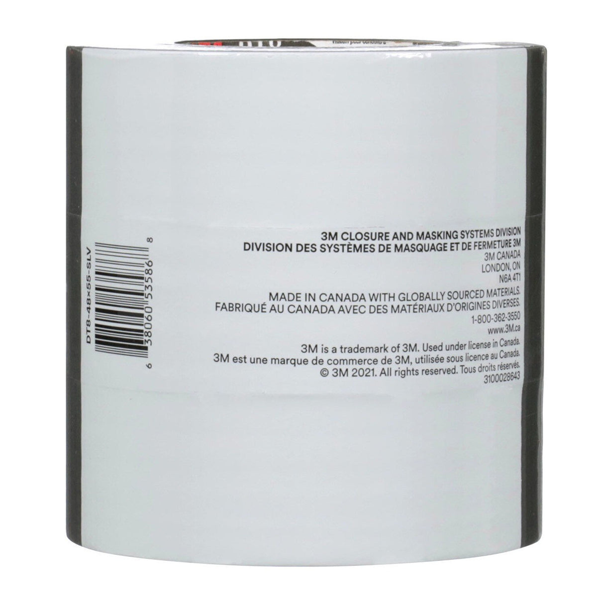 3M DT8 All Purpose Duct Tape, Silver, 1-7/8 in x 60 yd, 8 mil (7100253423) (24 Pack) - 4