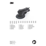 3M 88760 Xtract Electric Random Orbital Sander, 6 in, Central Vacuum, 3/16 in Orbit, 110V (7100253819) - 10