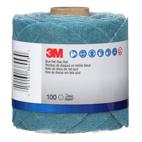 3M 310W Blue Net Disc Roll Hookit, 220 Grit, Blue, 3 in, 100 Discs per Roll (36453) (7100254368)  - (8Pack) - 4