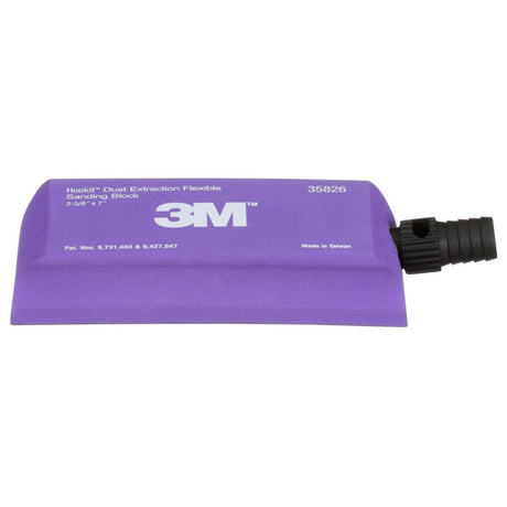 3M 35826 Hookit Dust Extraction Flexible Sanding Block, Purple, 178 mm x 67 mm (7100256500)  - (24 Pack)