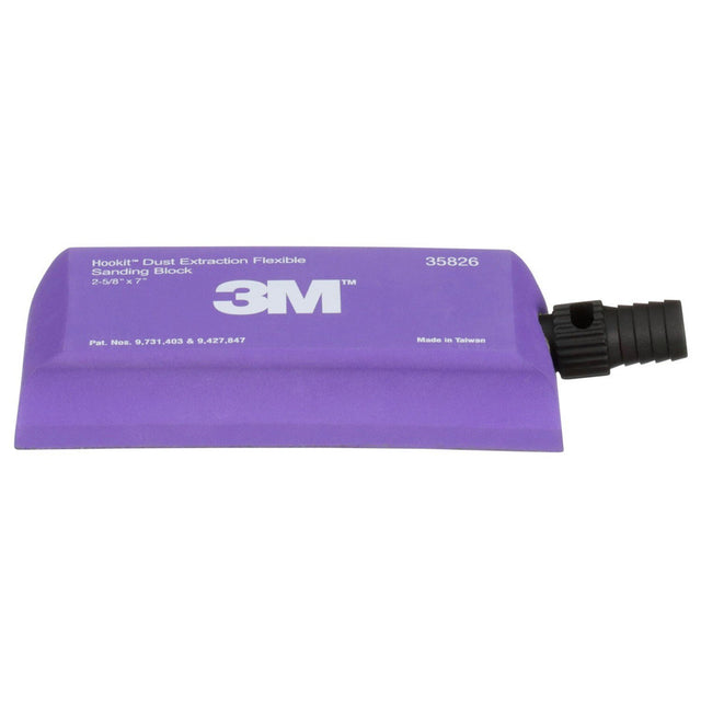 3M 35826 Hookit Dust Extraction Flexible Sanding Block, Purple, 178 mm x 67 mm (7100256500)  - (24 Pack)