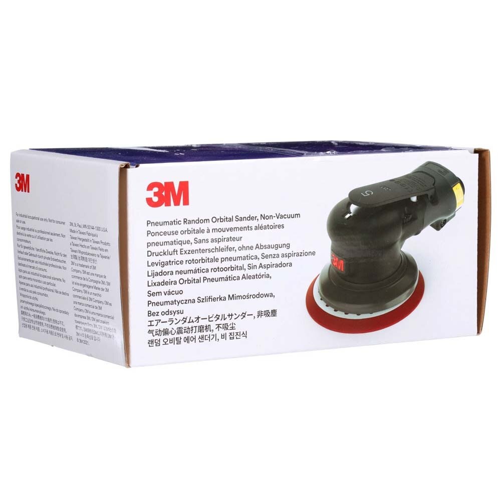 3M 88951 Pneumatic Random Orbital Sander, 6 in Non-Vacuum, 5/16 in Orbit, 12000 RPM, 0.28 HP Motor, Variable Speed (7100258651) - 8