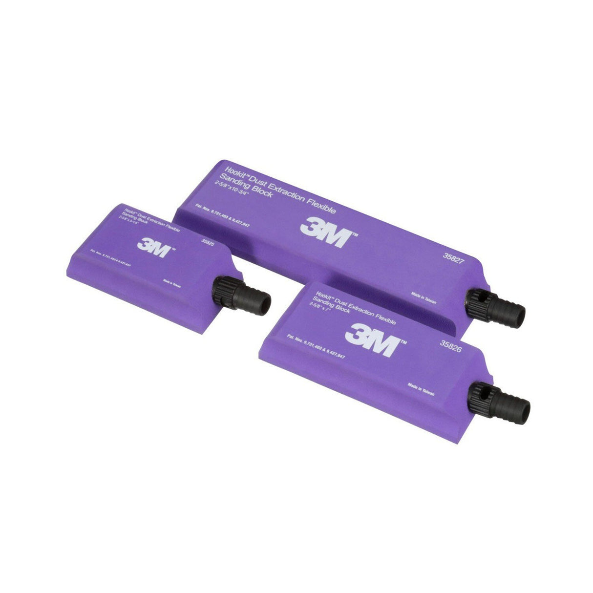 3M Hookit Dust Extraction Flexible Sanding Block Kit for Automotive Sanding (35829) (7100259119)  - (10Pack) - 4