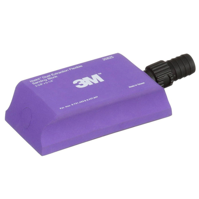 3M 35825 Hookit Dust Extraction Flexible Sanding Block, Purple, 133 mm x 67 mm (7100260505)  - (24 Pack)