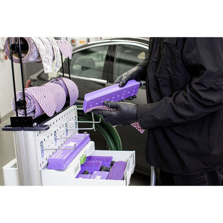 3M 35825 Hookit Dust Extraction Flexible Sanding Block, Purple, 133 mm x 67 mm (7100260505)  - (24 Pack) - 8
