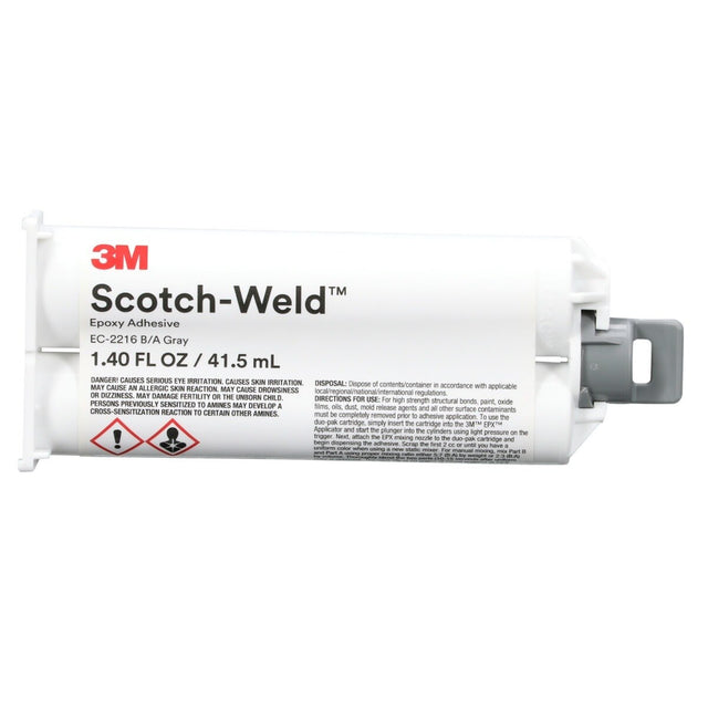 3M 2216 DP2216 Scotch-Weld Epoxy Adhesive DP, Gray, 41.5 mL Duo-Pak (7100262036)  - (12Pack)