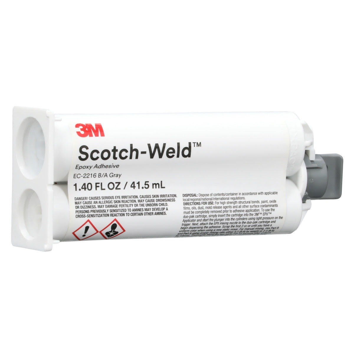 3M 2216 DP2216 Scotch-Weld Epoxy Adhesive DP, Gray, 41.5 mL Duo-Pak (7100262036)  - (12Pack) - 3