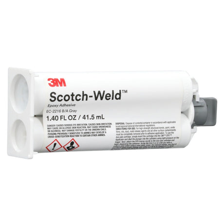 3M 2216 DP2216 Scotch-Weld Epoxy Adhesive DP, Gray, 41.5 mL Duo-Pak (7100262036)  - (12Pack) - 3