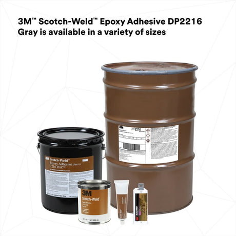 3M 2216 DP2216 Scotch-Weld Epoxy Adhesive DP, Gray, 41.5 mL Duo-Pak (7100262036)  - (12Pack) - 6