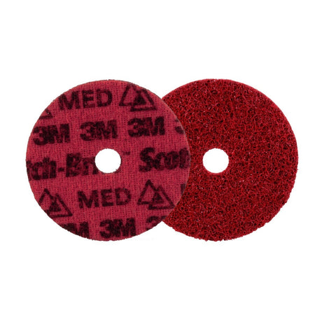 3M PN-DH Scotch-Brite Precision Surface Conditioning Disc, Medium, 4 in x 5/8 in (7100263649) (100 Pack) - 2