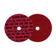 3M PN-DH Scotch-Brite Precision Surface Conditioning Disc, Medium, Red, 7 in x 7/8 in Center Hole, Hook and Loop Backing, Grinding Polishing Blending (7100263894) (25 Pack)