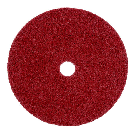 3M PN-DH Scotch-Brite Precision Surface Conditioning Disc, Medium, Red, 7 in x 7/8 in Center Hole, Hook and Loop Backing, Grinding Polishing Blending (7100263894) (25 Pack) - 3